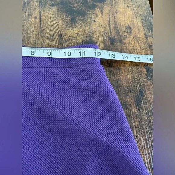 Purple Bodycon asymmetric skirt - Picture 4 of 9